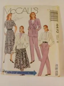 VINTAGE MCCALL'S  MISSES PETITE JACKET PANTS SKIRT SHIRT PATTERN 4470 SIZE 18 - Bild 1 von 6