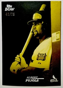 Albert Pujols Yellow /75 Parallel 2024 Topps B&W Cardinals Black & White - Picture 1 of 2