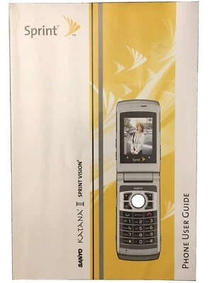 Guía del usuario del teléfono SPRINT Sanyo Katana II Foto 1 de 2