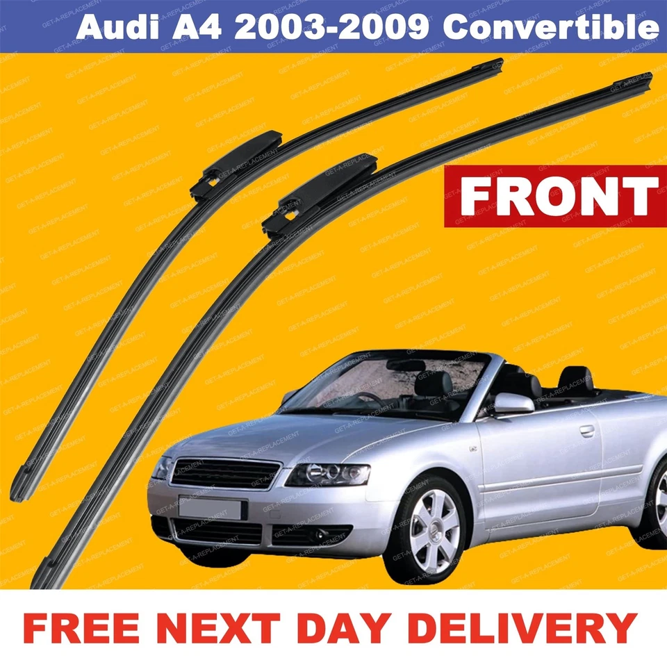 For Audi A4 03-09 V-Slot Front Windscreen Aero Wiper Blades SET 22"22" - Image 1 of 1