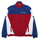 Champion Reverse Weave Corporate Color Block Track Jacket- Mulled Berry/Red/Roya