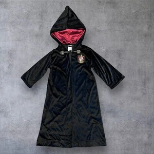Harry Potter Gryffindor Hooded Robe Black Velvet Costume Child Youth Med - Picture 1 of 5