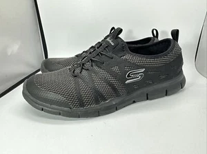 Skechers SN 23360S Air Cooled Memory Foam Black Running Shoes Slip On Size 8.5 - Picture 1 of 13