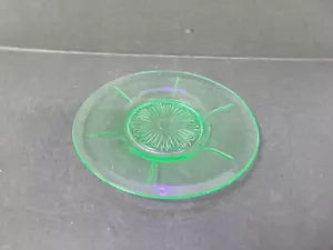 Vintage Antique Uranium Depression Glass Salad Dessert Plate 6.25" *read* - Picture 1 of 6