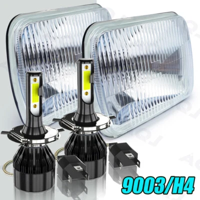 2pc 7X6 " 5X7" Inch LED Headlights Hi-Lo Beam H4 Fit Peterbilt 365 367 2008-2017 - Image 1 of 4