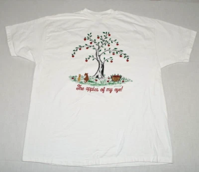 Vintage T-Shirt Hanes Beefy T Size M/L L 90s The Apples of my Eye Made USA 1992 - Image 1 of 4