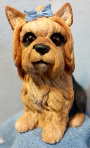 Statuina cane Yorkshire Terrier Yorkie Artline Art Line 1996 1152 fiocco blu - Foto 1 di 8