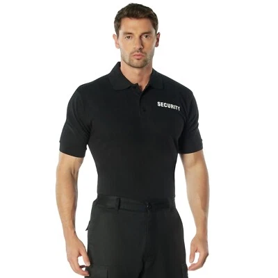 "Рубашки поло ""Безопасность"" - черная или белая летняя рубашка для гольфа с принтом безопасности" - Изображение 1 из 4