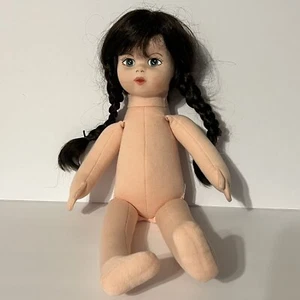 VTG Signed Robin Woods Hand Painted Cloth Fabric Doll 17.5” Black Hair 1989 - Picture 1 of 9