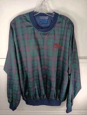 Sunderland of Scotland Pebble Beach Plaid Windbreaker Men Large Green Blue EUC  - Image 1 of 4