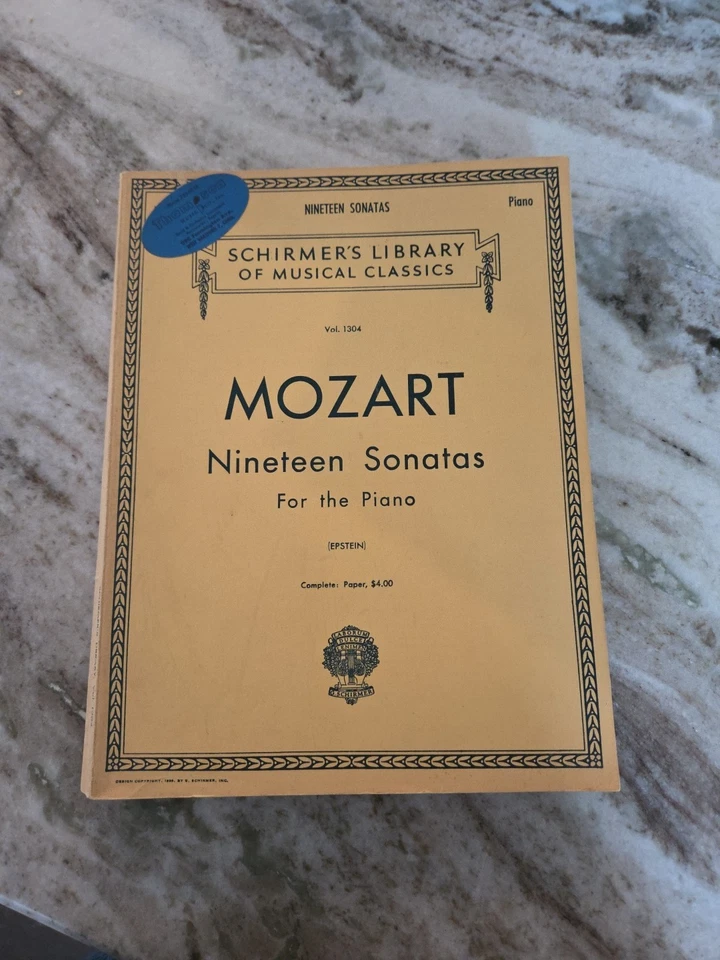 Mozart 19 Sonatas for the Piano Schirmer's Library Of Musical Classics Vol 1304 - Image 1 of 1