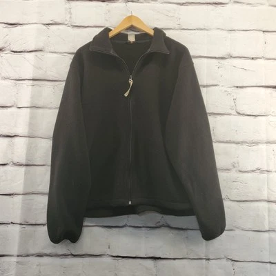 Chaqueta WOOLRICH Para Hombre Grande Polar Cremallera Completa Manga Larga Bolsillos Negros Foto 1 de 4