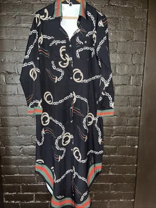 Vestido para mujer sin marca manga larga con botones XL hermosos looks gama alta - Imagen 1 de 6