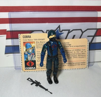 GI Joe Cobra Trooper 1983 *con tarjeta de archivo trasera roja, ¡completa!* V1.5 JC Penney de colección Foto 1 de 4