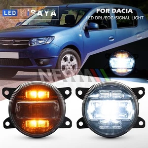 For Dacia Duster I II Logan II Sandero II LED Fog Light+ Yellow/ White DRL Kit - Picture 1 of 16