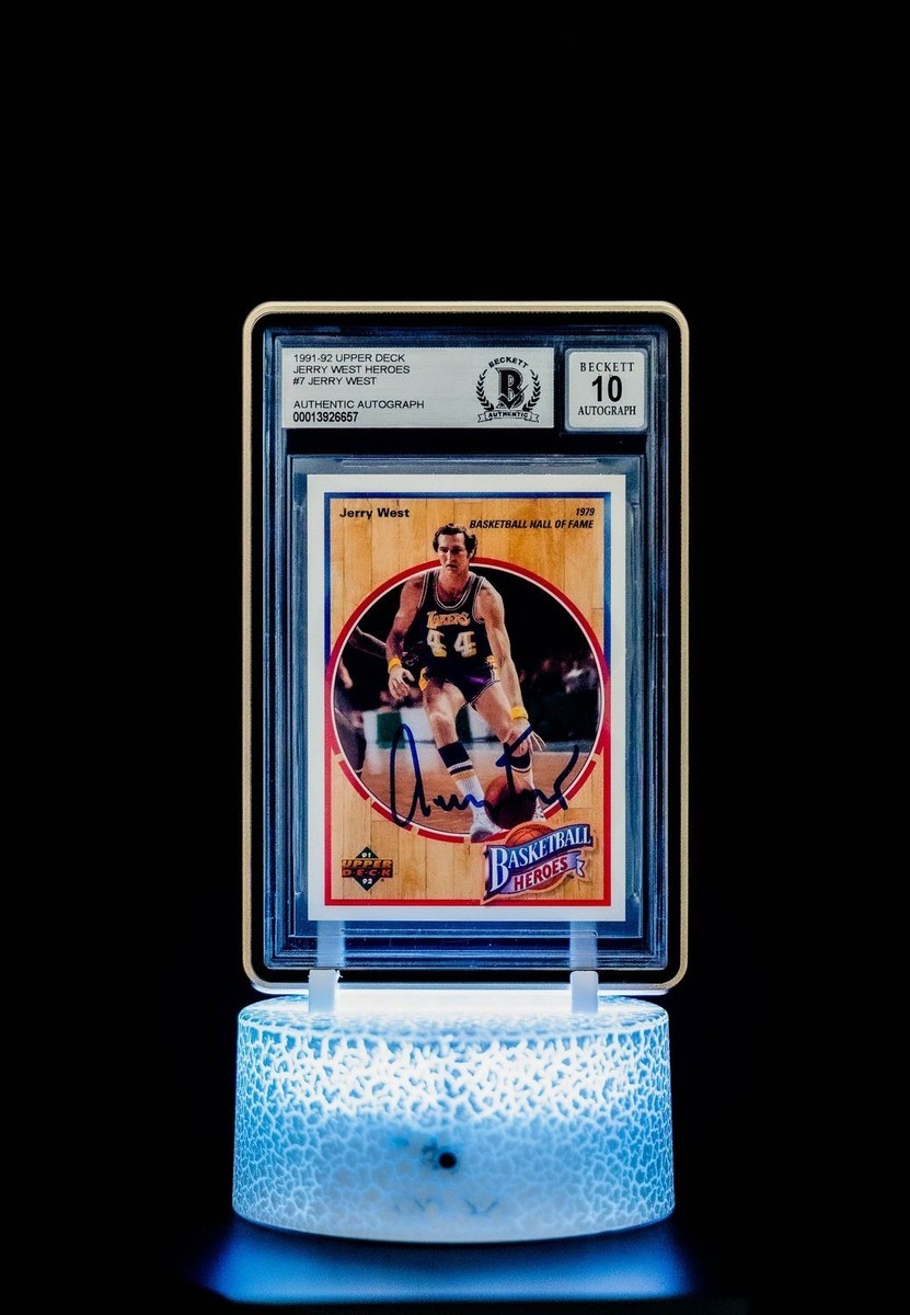 その他 Jerry West Auto upper deck 1991-92 Upper Deck Jerry West Basketball Heroes Auto. One of