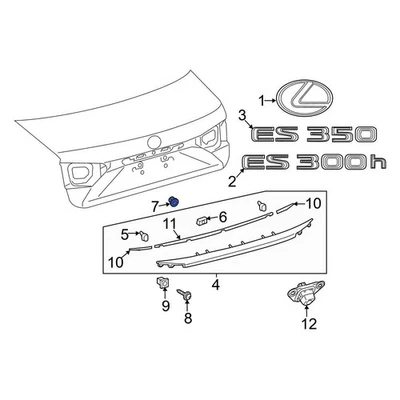 For Lexus LX570 2008-2021 Lexus 90178A0005 Deck Lid Molding Nut — 第 1/4 张图片