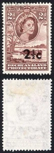 Bechuanaland SG159 2 1/2c en 2d Variedad Pie Cortado Fino Usado - Imagen 1 de 1