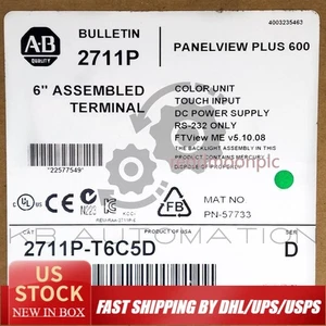 2711P-T6C5D PanelView Plus 600 Terminal, 5,5" Touchscreen, RS-232, 24VDC Versorgung - Bild 1 von 5