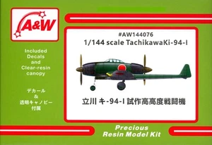 A&W Models 1/144 TACHIKAWA Ki-94-I Japanese Fighter Project - Picture 1 of 3