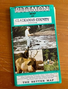 Pittmon Map Clackamas County Oregon Travel Road Highway Map - Bild 1 von 7