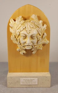 Intaglio medievale in pietra calcarea "Green Man" dalla Charter House-York Minster - Foto 1 di 10