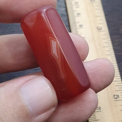 Tibetan red agate bead decorated Carnelian bead Amulet - Image 1 of 4