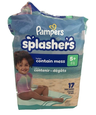 Pampers Splashers Swim Diapers 31+ lb Ages 5+ Disposable Contains 16 Diapers - Image 1 of 4