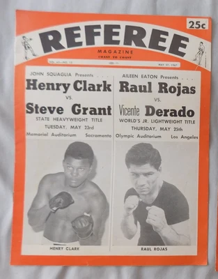 May 27 1967 REFEREE Boxing Wrestling Program Henry Clark Raul Rojas - Image 1 of 3