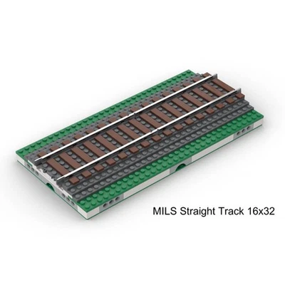 Hot Sale MILS Ballasted Single Track Train Track Model 182 Bricks - Image 1 of 4