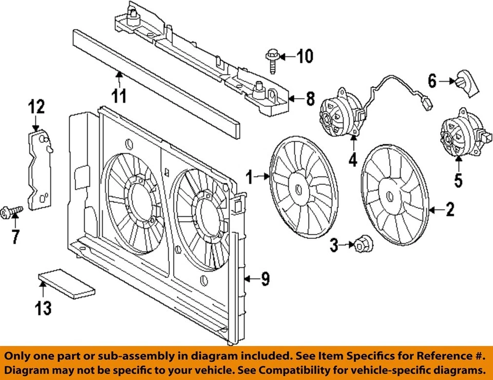 Ventilador de refrigeración Prius enchufable Toyota OEM 12-17 1656137050 Foto 1 de 1