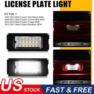 Full LED White License Plate Light For 2007-2015 Mini Cooper R56 R57 R58 R59 - Picture 1 of 10