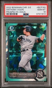 2022 Bowman Chrome Sapphire Anthony Volpe Aqua /99 New York Yankees PSA 10 - Bild 1 von 2