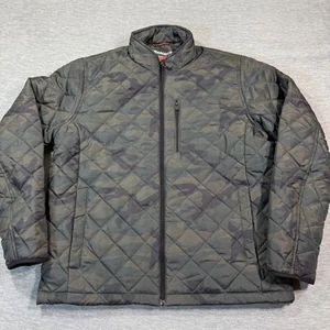 Hawke & Co Jacket Men L Camo Green Quilted Zip Up Insulated Outdoor Coat - Picture 1 of 8