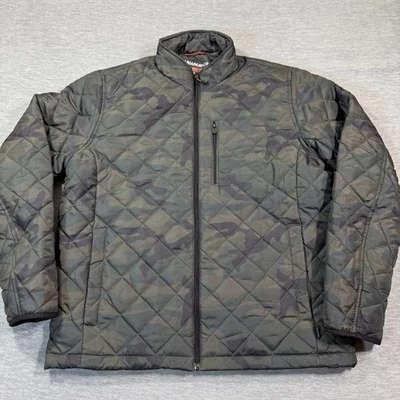 Hawke & Co Jacket Men L Camo Green Quilted Zip Up Insulated Outdoor Coat - Image 1 of 4