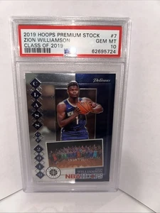 Panini NBA HOOPS 2019-20 stock premium - clase de 2019 #7 - Zion Williamson PSA10 - Imagen 1 de 10