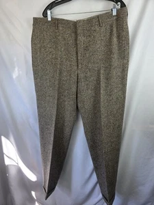 Polo Ralph Lauren Virgin Wool Tweed Pants Size 40R Trousers Flat Front Speckled - Picture 1 of 6