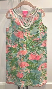 **MINT! Lilly Pulitzer Mini Harper Shift Dress Multi Floridita-Flamingo-M (6-7)* - Picture 1 of 6