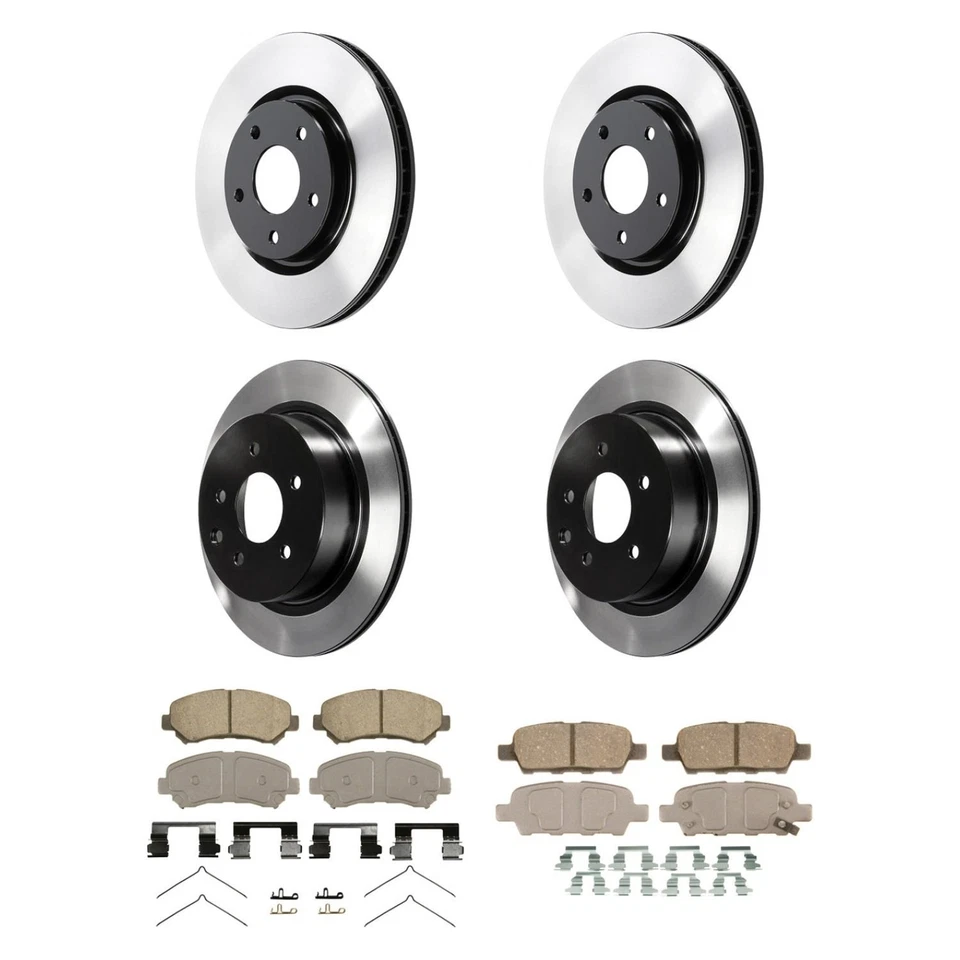 For Nissan Rogue Select 15 ThermoQuiet Front & Rear Brake Kit w Ceramic Pads Foto 1 de 4