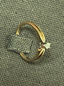 Wunderschöner 10k Gelbgold, Diamant Verlobungsring Größe 6,5, Gewicht 2,28 gr. - Bild 1 von 5