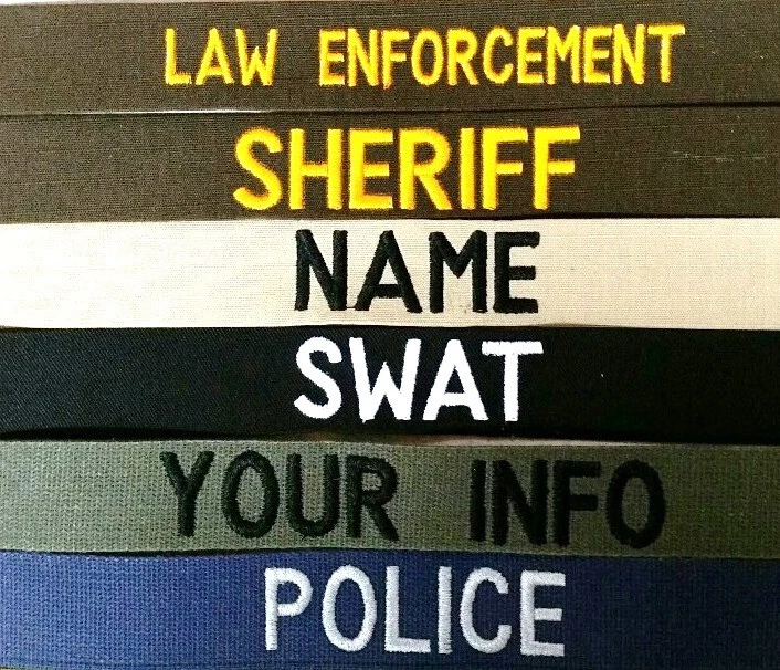 CUSTOM MADE LAW ENFORCEMENT--SECURITY--TACTICAL NAME TAPE SEW ON