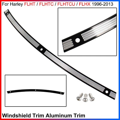 1x Windshield Trim For Electra Glide Touring FLHR FLH/T 1996-2013 Aluminum Trim - Image 1 of 4