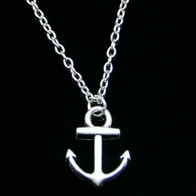 Collana Ancora con Catena corta/lunga ciondolo Argento chiaro Estate Uomo Donna - Immagine 1 di 4