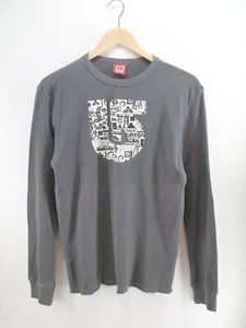 Burton Long Sleeve Size L Mens Thermal Gray Pullover Graphic - Picture 1 of 9