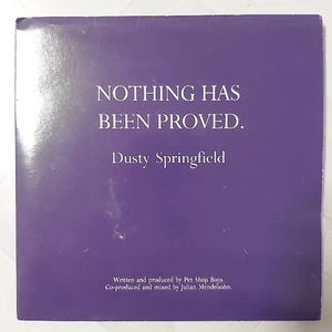 Dusty Springfield Nothing Has Been Proved / Instrumental 7" 1989 VG+ - Picture 1 of 5