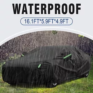 For Subaru 5-Layer 100% Waterproof All Weather Top-Quality Black Full Car Cover - Foto 1 di 15