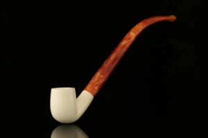 srv - Tubo de espuma de mar bloque doblado de billar Churchwarden con estuche equipado M2324 - Imagen 1 de 7