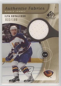 2005-06 SP Game Used Edition Authentic Fabrics Gold /100 Ilya Kovalchuk #AF-IK