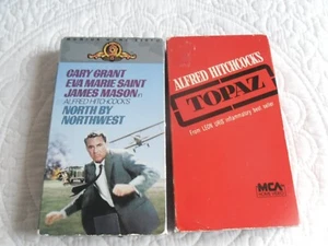 NORTH BY NORTHWEST CARY GRANT, EVA MARIE SAINT & TOPAZ VHS BOTH HICTHOCK MOVIES - Picture 1 of 2
