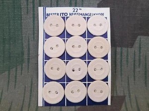 Original WWII German 14mm Pressed Paper 12 Buttons on Card Vintage 1940s Sewing - Bild 1 von 8